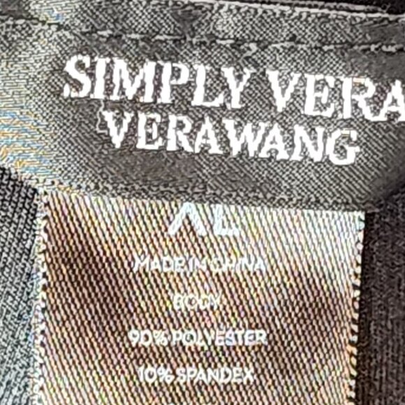 Simply Vera Vera Wang Black Poly Span Velvet Soft Stretch Dress Legging Size XL - Picture 15 of 16